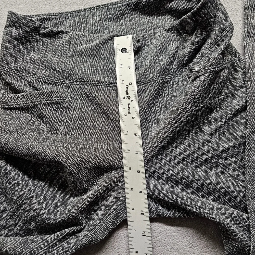 Athleta High Rise Herringbone Tight Leggings Womens MT Grey Black S/349156